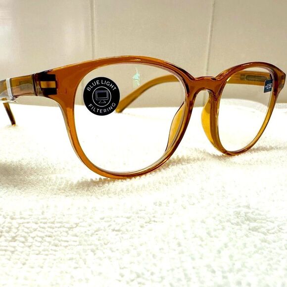 Peepers Orion Amber Readers Blue Light Blocking Reading Glasses 2.50 • NEW • main image 4